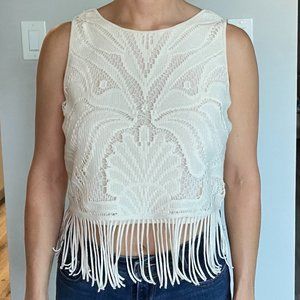 Tart Fringe Lace Crop Top